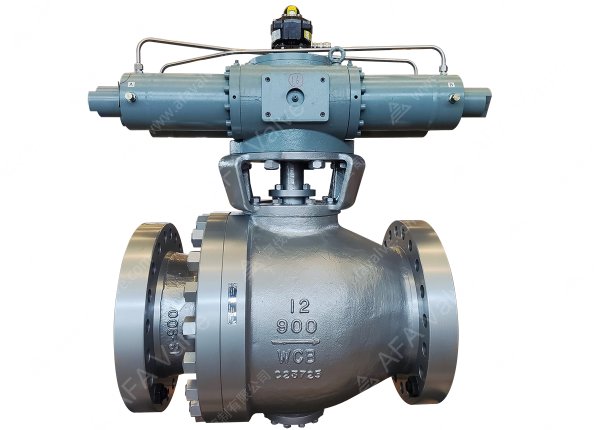 12" 900磅 WCB材质 电液联动硬密封耐磨C型球阀